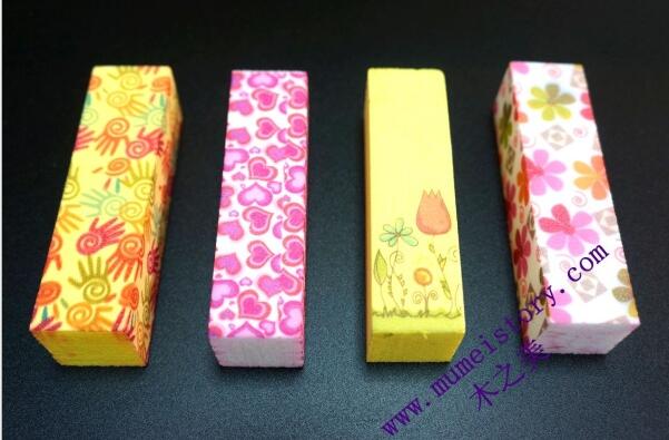 供應(yīng)木之美拋光海綿塊印花高顏值貴婦氣質(zhì)美甲工具批發(fā)