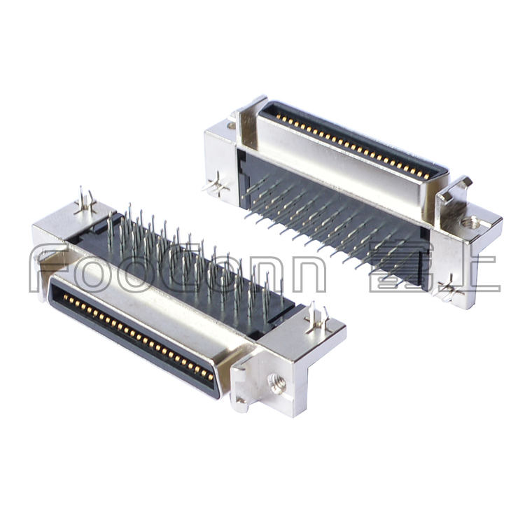 東莞富上SCSI連接器 50PIN 母座 CN型 彎插90度 生產(chǎn)批發(fā)價(jià)格