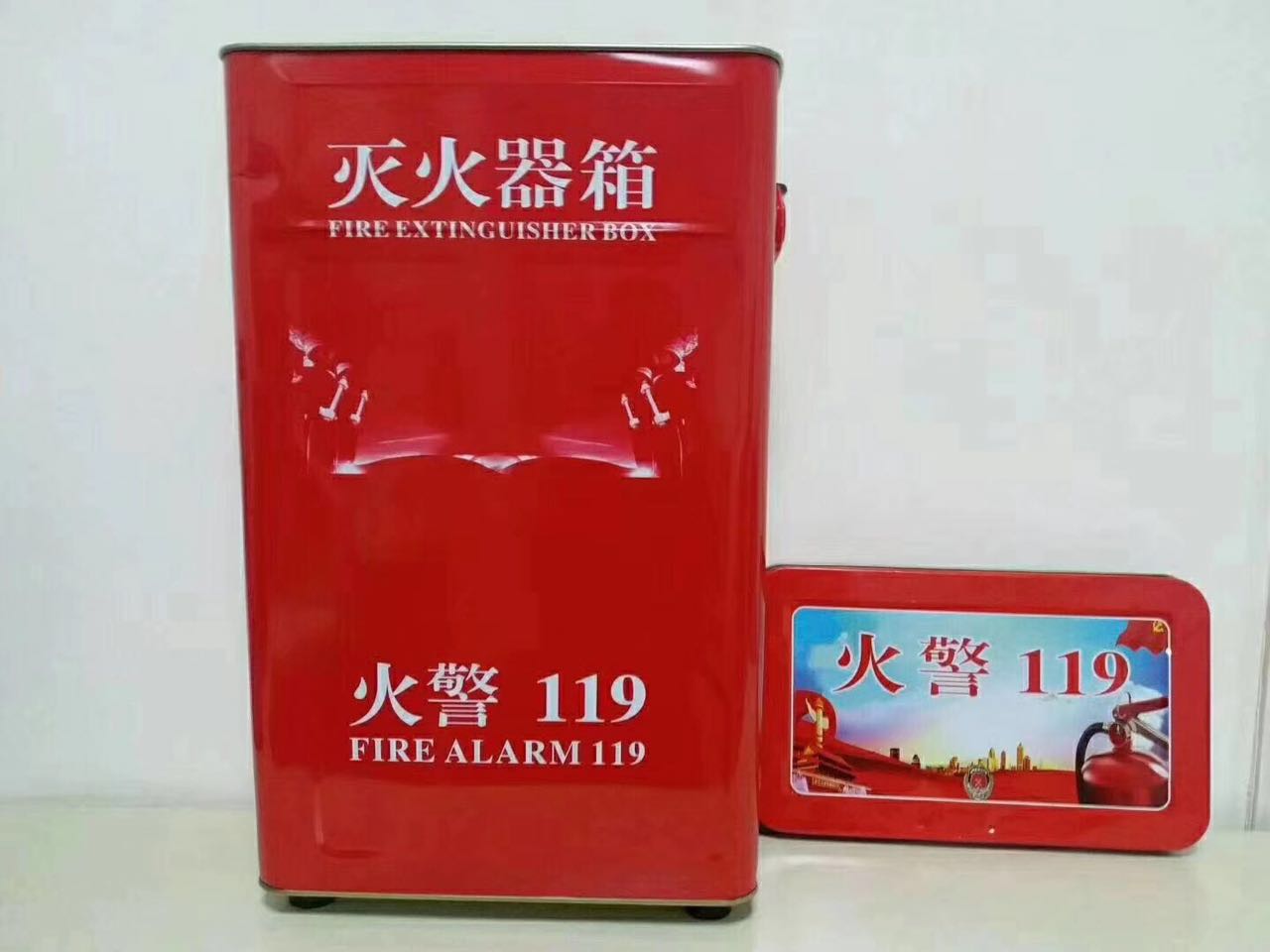 滅火器箱4kg干粉2只裝不銹鋼圖片/滅火器箱4kg干粉2只裝不銹鋼樣板圖 (1)