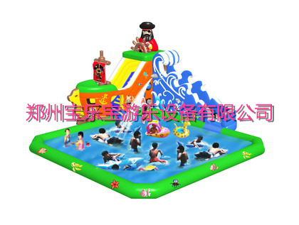 鄭州寶樂寶 海盜船長充氣水滑梯