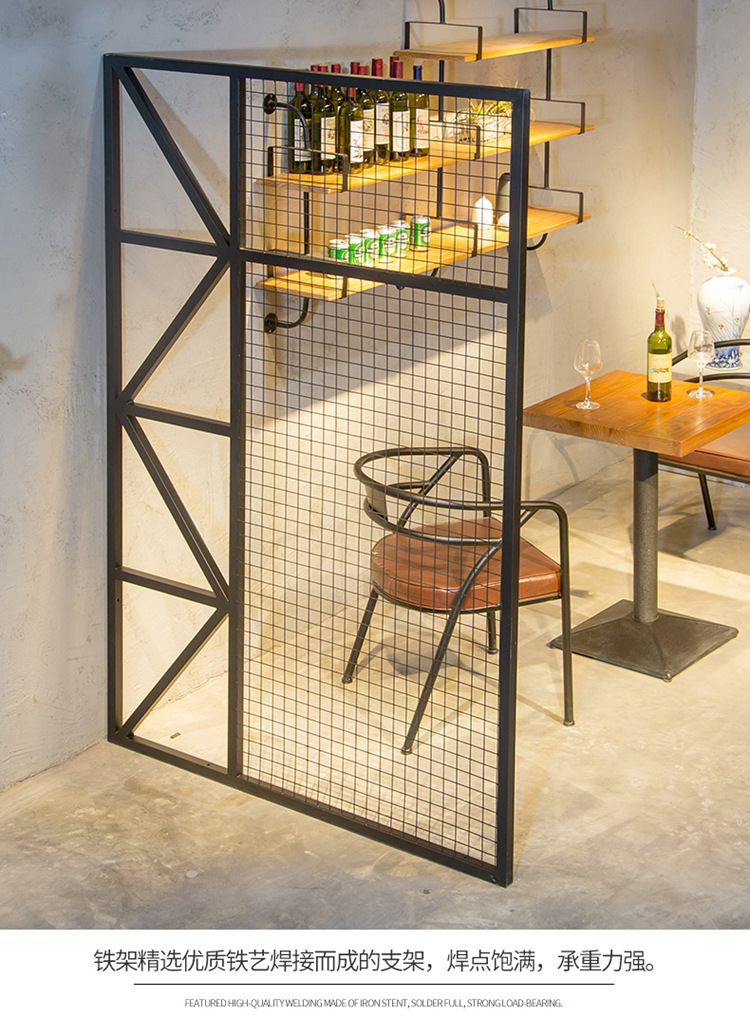 美式工業(yè)風(fēng)格餐廳隔斷屏風(fēng) 復(fù)古鐵藝酒吧咖啡廳網(wǎng)咖辦公室隔斷
