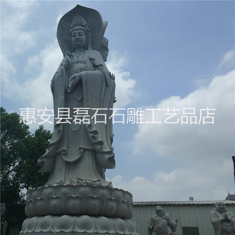 石雕觀音佛像 寺廟供奉菩薩雕塑