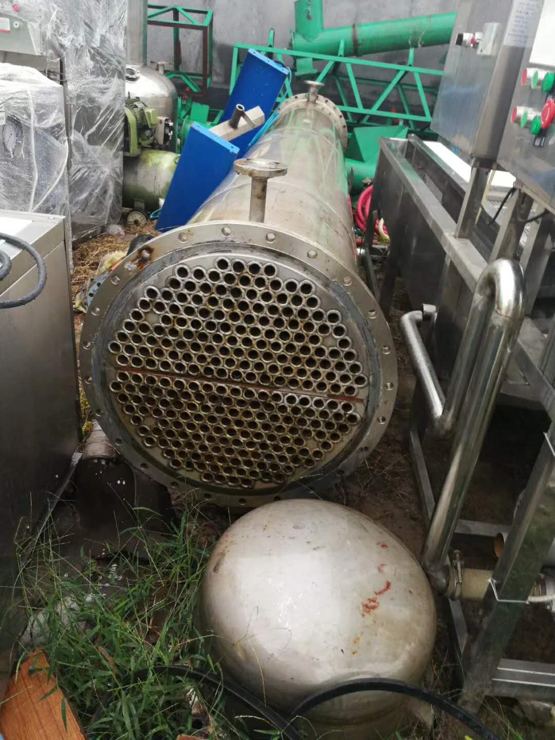 转让不锈钢冷凝器 列管冷凝器螺旋板换热器 板式换热器石墨冷凝器图片