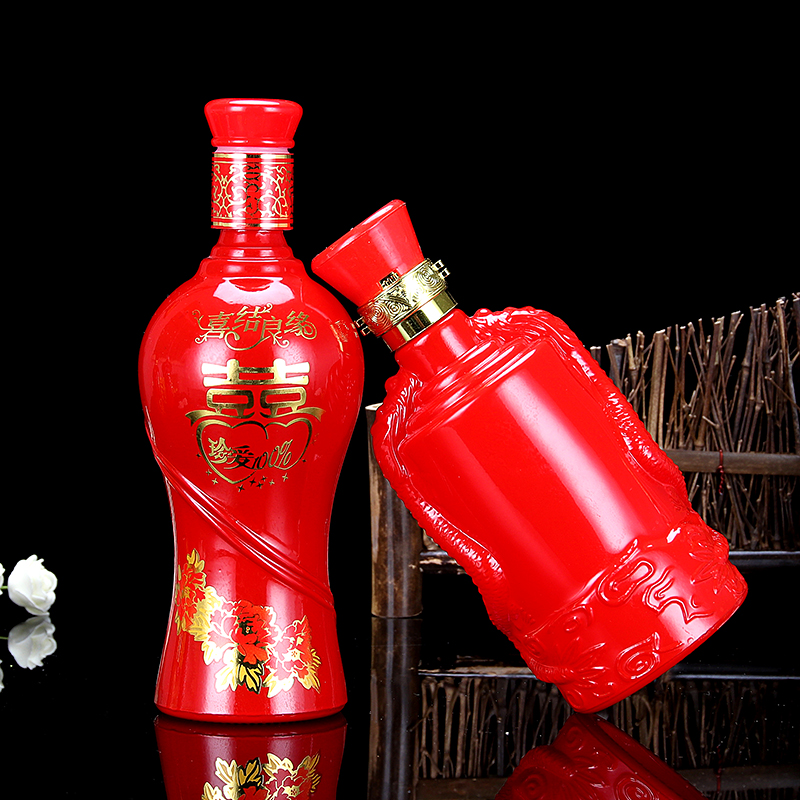 結婚*酒瓶盒喜酒瓶婚宴玻璃瓶喜宴酒瓶喜酒瓶
