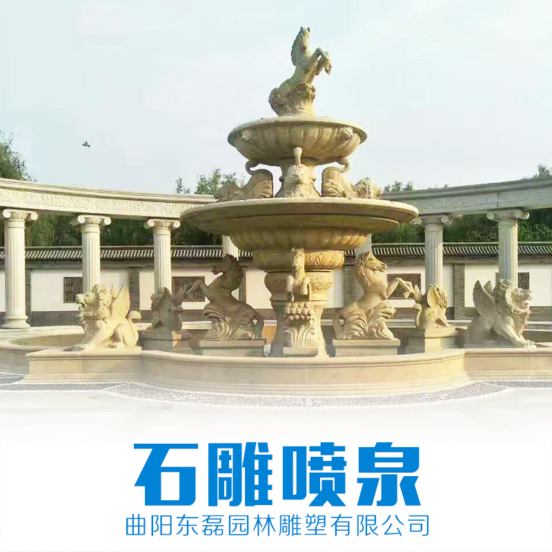石雕噴泉圖片