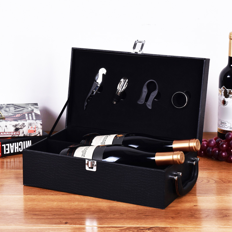 鱷魚紋紅酒皮盒圖片/鱷魚紋紅酒皮盒樣板圖 (4)