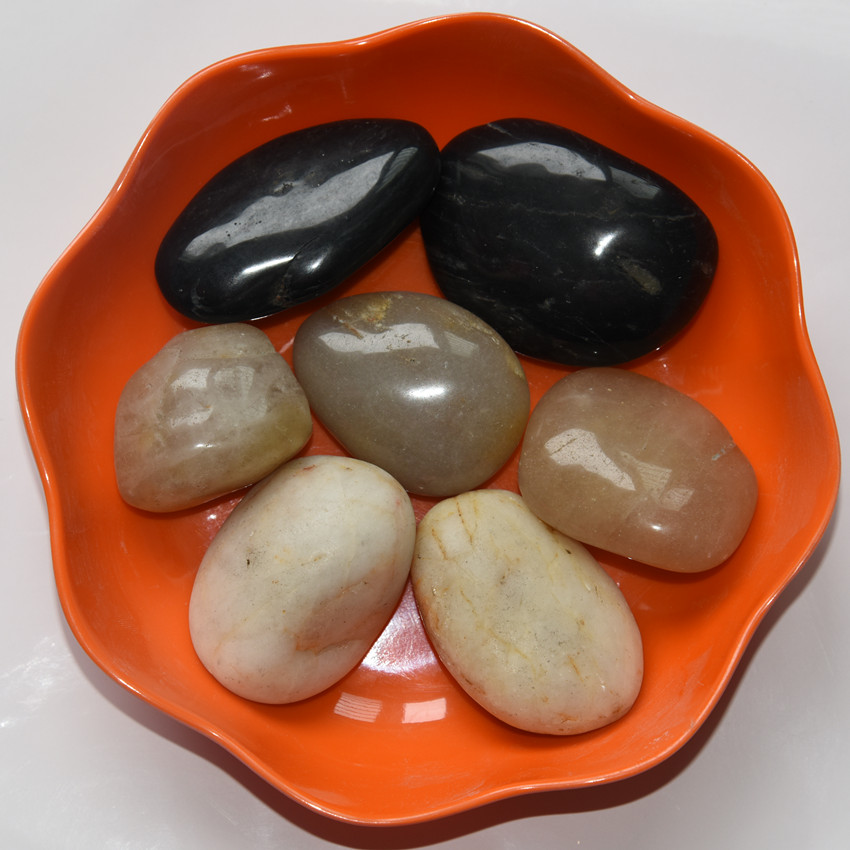 園藝白石子石頭白色 魚缸裝飾鋪地鵝卵石雨花石 機制鵝卵石