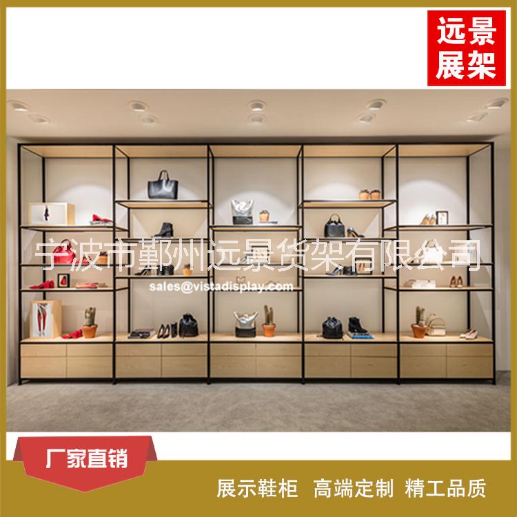供應童鞋展示柜 童裝貨架展示柜定制 鋼木結構歐式風格展柜專賣店