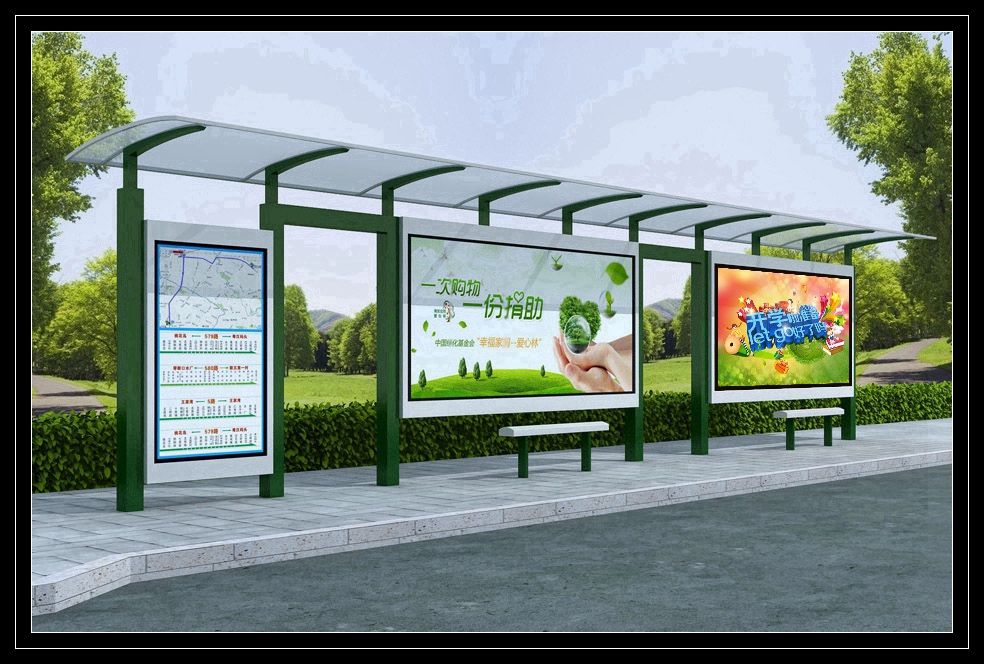 公交站臺(tái)候車亭圖片/公交站臺(tái)候車亭樣板圖 (3)