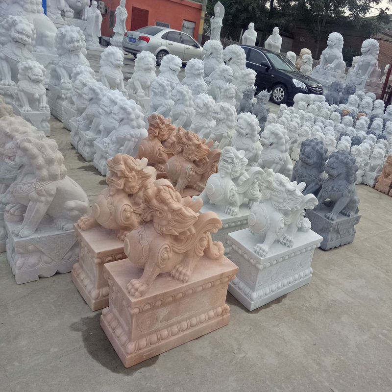 漢白玉獅子圖片/漢白玉獅子樣板圖 (3)