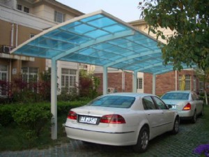 耐力板停車棚圖片/耐力板停車棚樣板圖 (4)