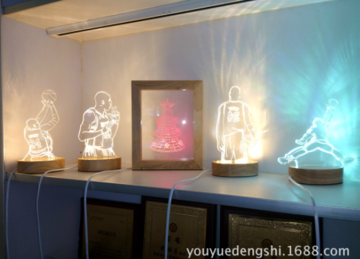 供應(yīng)3D創(chuàng)意臺(tái)燈 實(shí)木小夜燈 亞克力雙色臺(tái)燈 3D創(chuàng)意臺(tái)燈廠家 3D創(chuàng)意臺(tái)燈報(bào)價(jià)