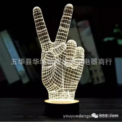 供應(yīng)新亞克力3D小夜燈 3D臺燈 三色分段雙色禮品燈 創(chuàng)意3D臺燈 創(chuàng)意3D臺燈廠家