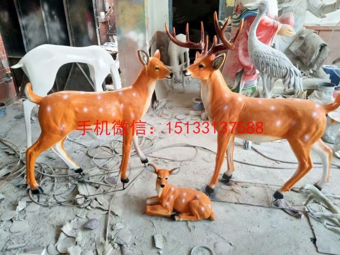 玻璃鋼仿真梅花鹿雕塑 動物雕塑圖片/玻璃鋼仿真梅花鹿雕塑 動物雕塑樣板圖 (3)