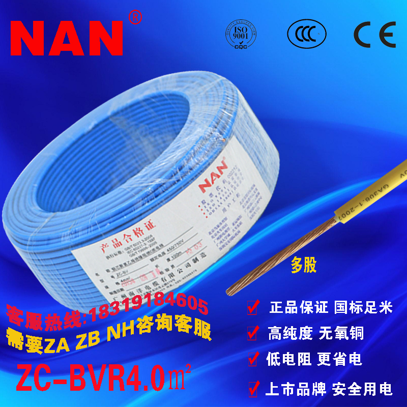 阻燃銅芯電線ZC-BVR圖片/阻燃銅芯電線ZC-BVR樣板圖 (1)