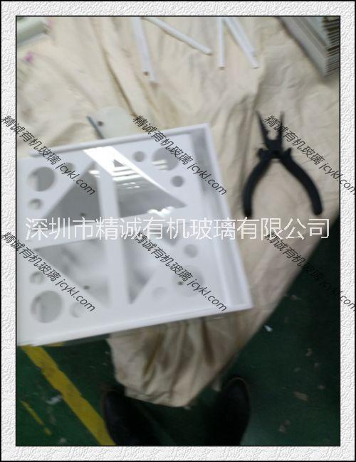 批發(fā)零售透明亞克力方形筆筒 化妝