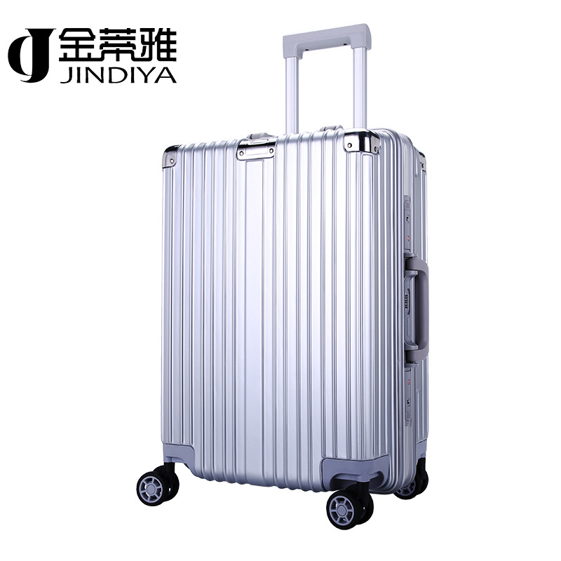 深圳拉桿箱廠家 金蒂雅拉桿箱廠家 萬向輪鋁合金包邊旅行箱定制 鋁框行李箱批發(fā) 淺框密碼箱4010報價