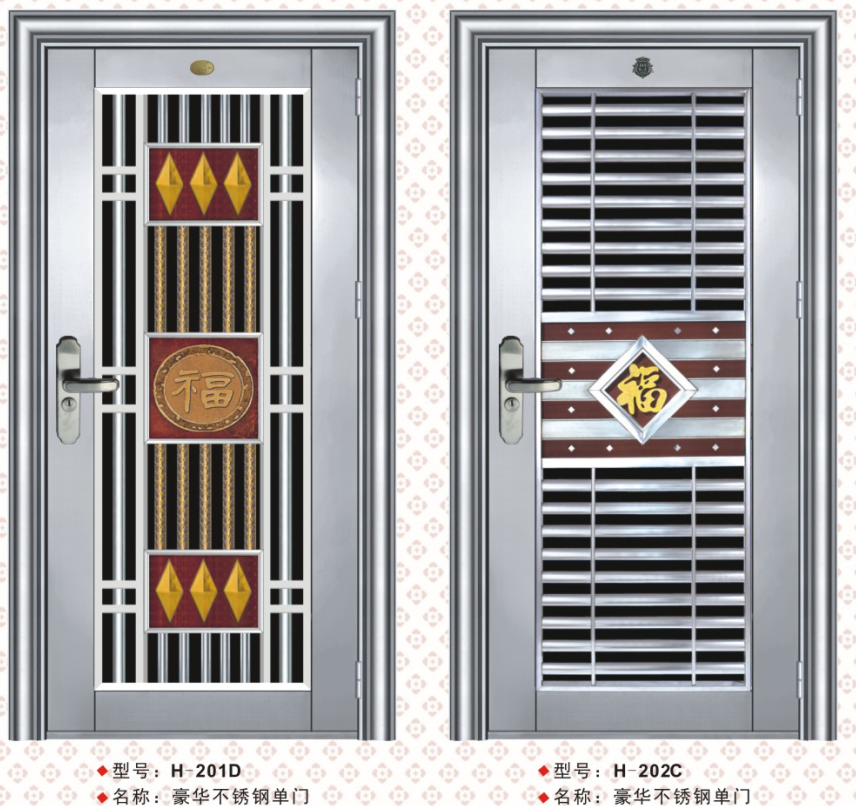 不銹鋼豪華門圖片/不銹鋼豪華門樣板圖 (1)