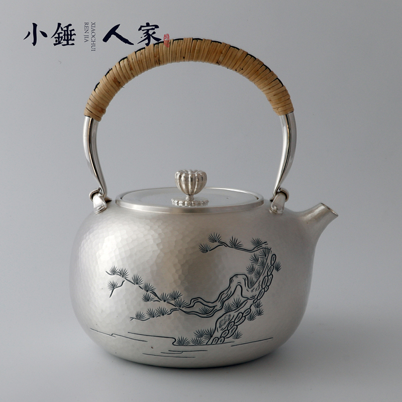 小錘人家純手工松鶴圖銀壺圖片/小錘人家純手工松鶴圖銀壺樣板圖 (2)
