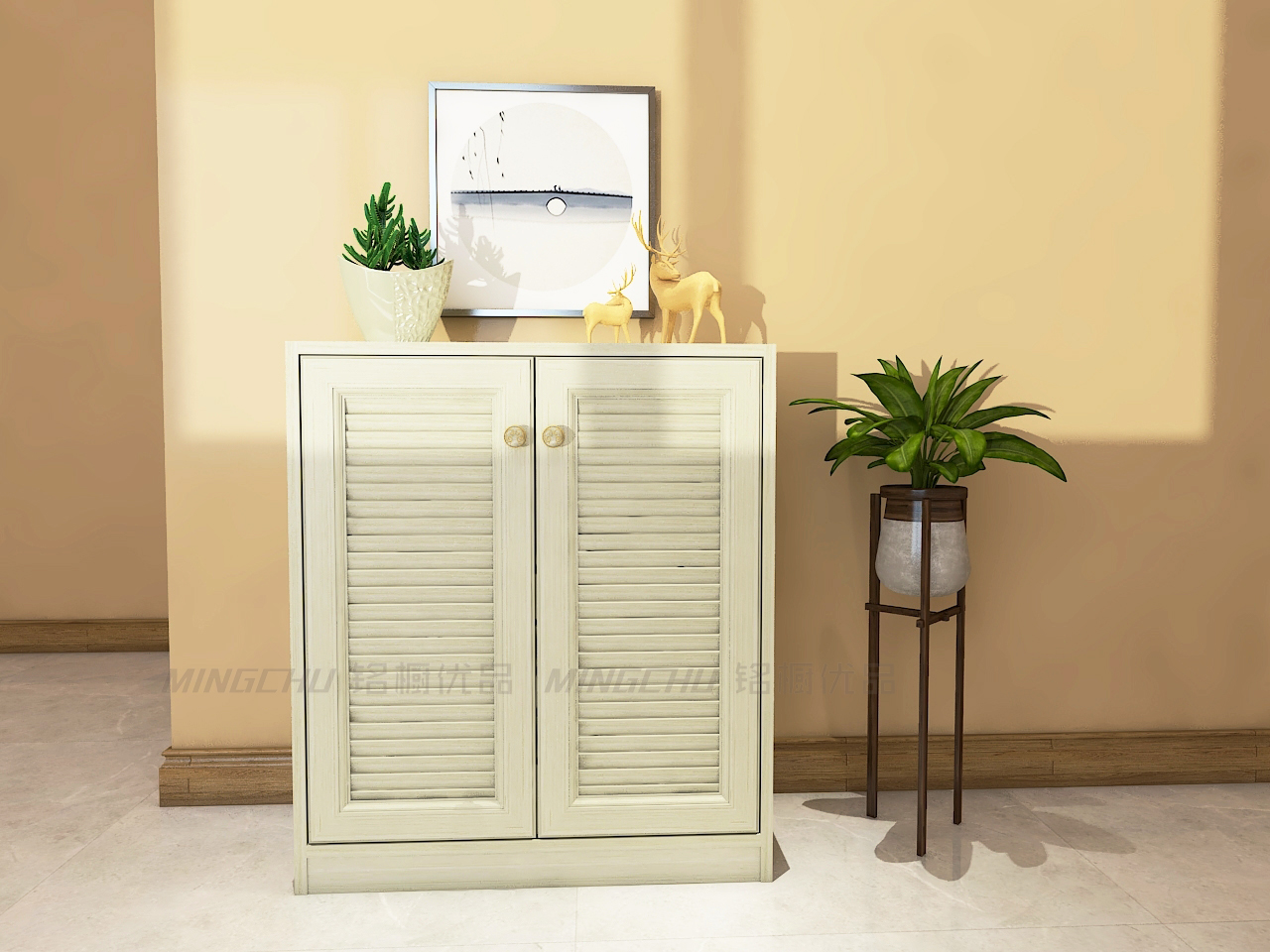 現(xiàn)代簡約鋁合金鞋柜智能鞋柜玄關鞋