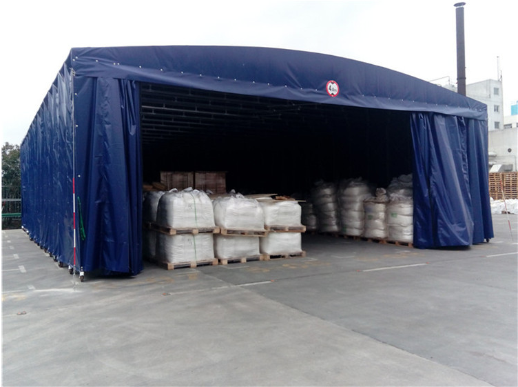 廠家直銷冬季加厚款推拉活動(dòng)雨棚圖片