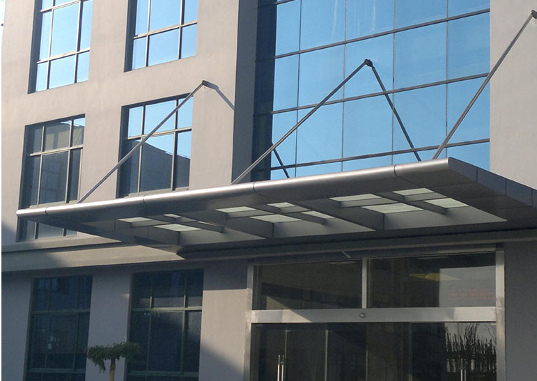 酒店大門鋼化玻璃雨棚  定制酒店大門鋼結(jié)構(gòu)雨篷 鋼結(jié)構(gòu)玻璃雨棚