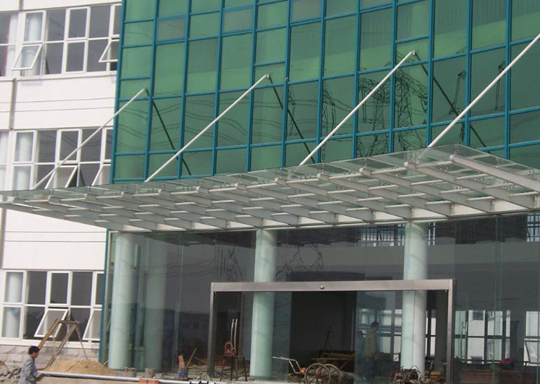 鋼化玻璃雨棚圖片/鋼化玻璃雨棚樣板圖 (2)