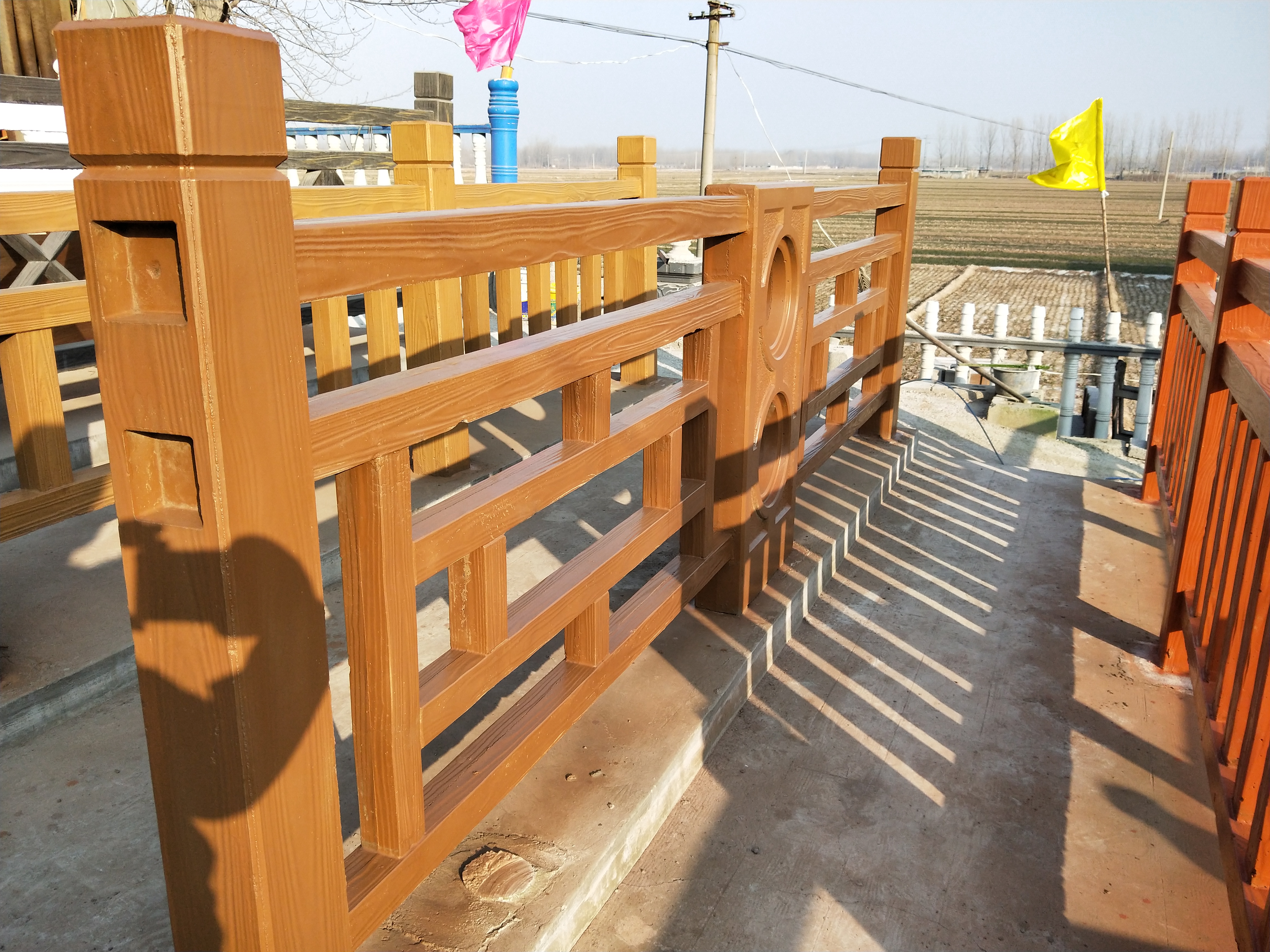 仿木方格護欄 景觀園林護欄 仿古木欄桿 道路安全圍欄 水泥欄桿