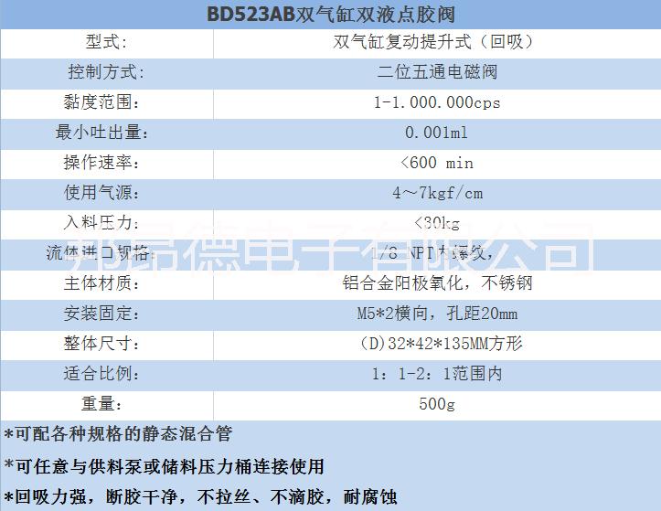 东莞市点胶阀 双液点胶阀厂家