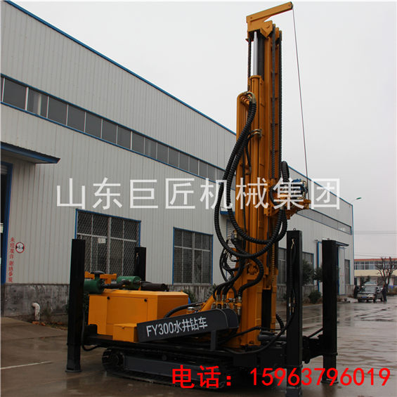 巨匠氣動水井鉆機FY300履帶式打深水井鉆用設(shè)備進尺快
