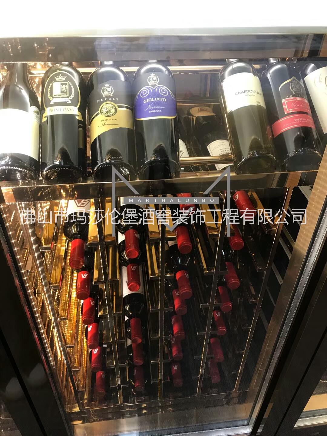 现代不锈钢酒柜酒架非标定制 家装酒柜 餐厅酒柜 轻奢酒柜 酒柜定制  现代酒柜 别墅酒柜 现代不锈钢酒柜酒架非标定制图片