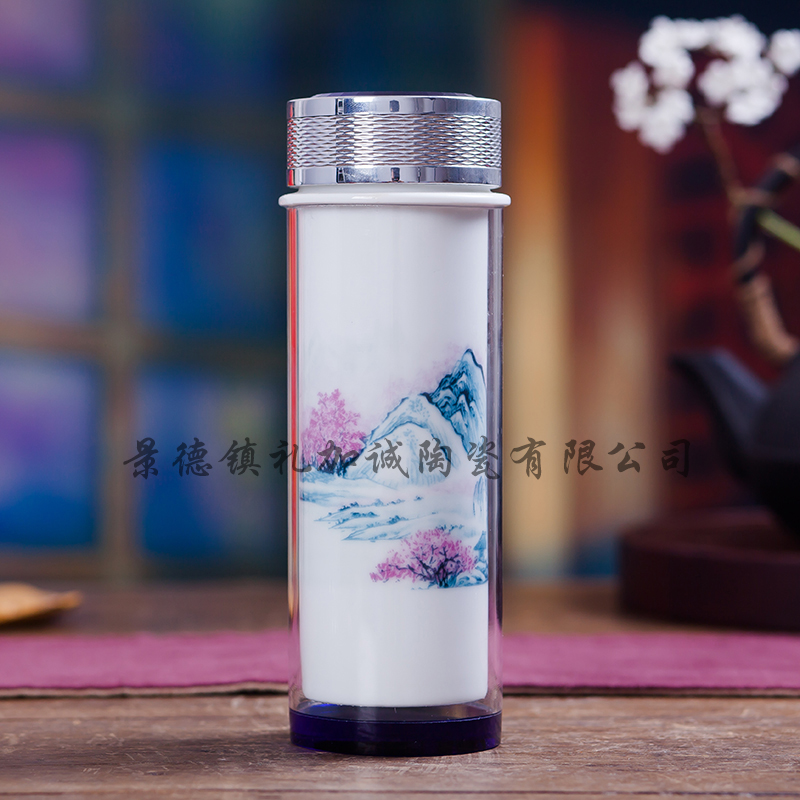 景德鎮(zhèn)陶瓷養(yǎng)生男女保溫杯廠家直銷 景德鎮(zhèn)陶瓷養(yǎng)生保溫杯廠家
