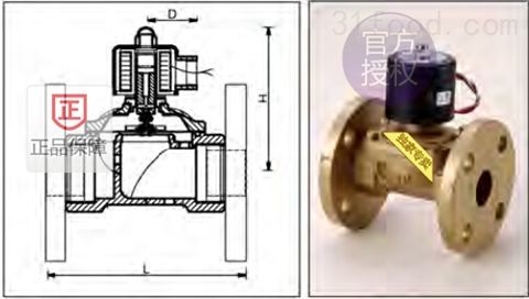黄铜法兰电磁阀