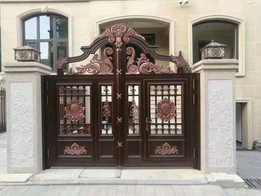 定制鋁藝別墅門(mén) 定制鋁藝別墅庭院門(mén) 私人訂制定制鋁藝別墅庭院門(mén)