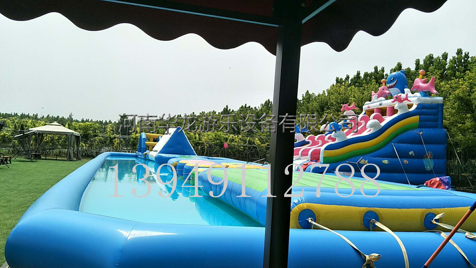 龍鯊水滑梯充氣水池游泳池圖片/龍鯊水滑梯充氣水池游泳池樣板圖 (4)