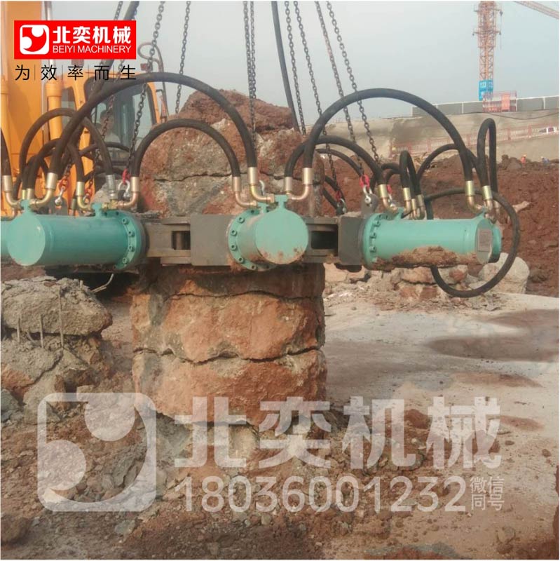 水泥樁液壓破樁機 圓形實心灌注樁截樁機挖掘機改裝破樁頭設備