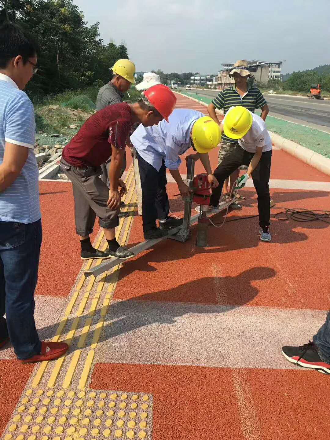 渭南陜西譽(yù)臻彩色瀝青透水地坪壓花地坪哪里做的好