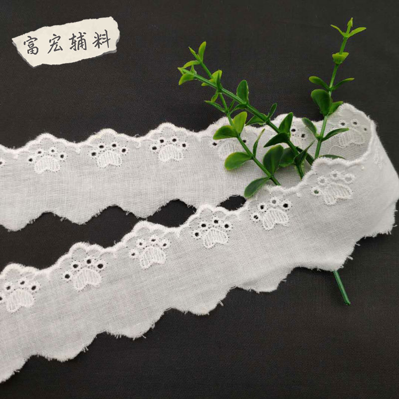 棉布刺繡花邊圖片