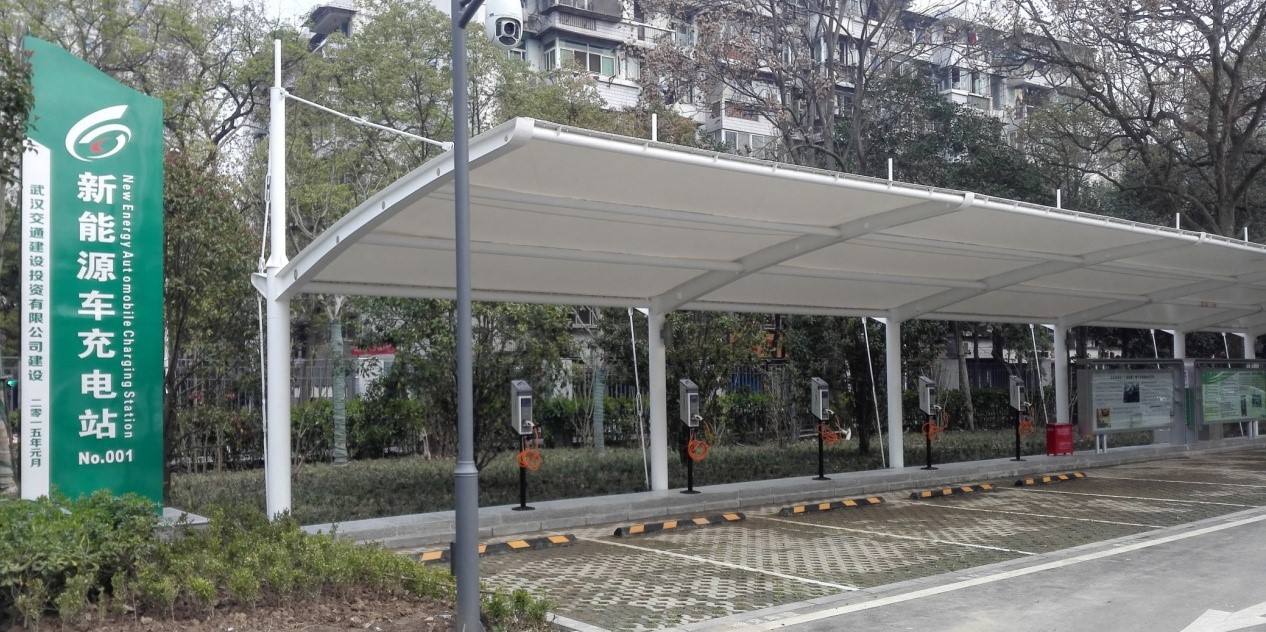 張拉膜車棚圖片/張拉膜車棚樣板圖 (4)