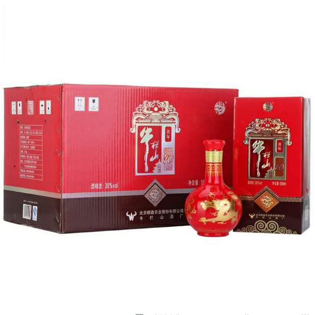 牛欄山百年紅10年 38度 500ml*6 濃香型白酒 *批發(fā)