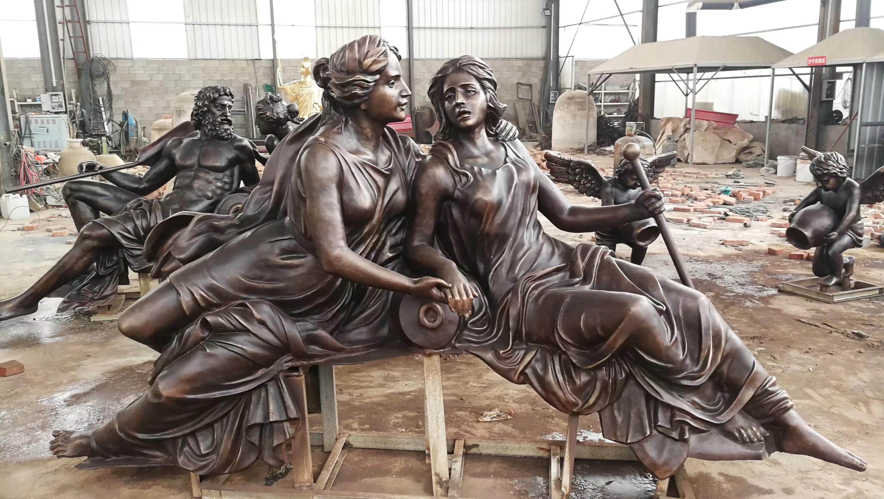 人物銅雕塑景觀圖片/人物銅雕塑景觀樣板圖 (2)