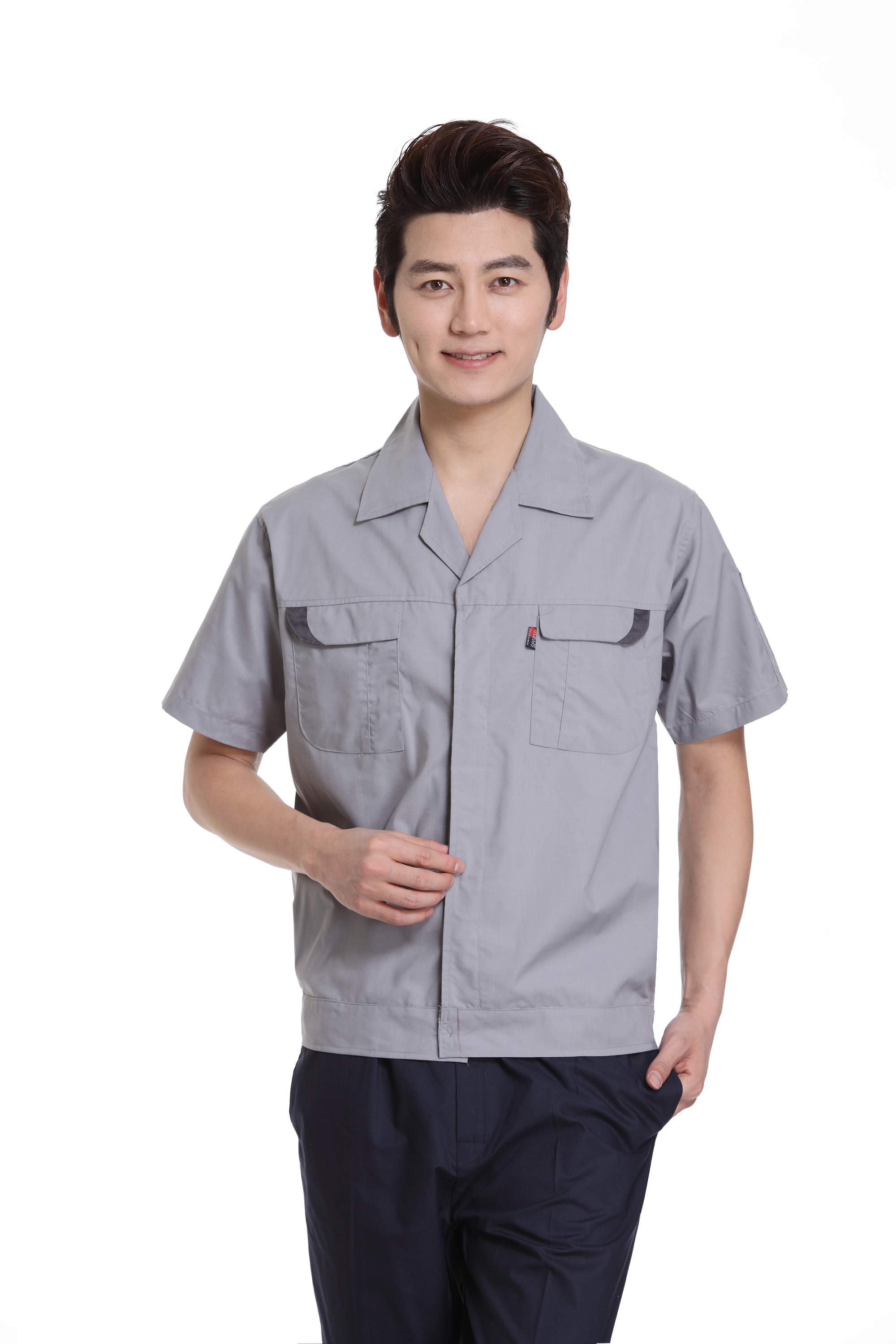 六聯(lián)五金廠工衣廠服汽修工工作服訂做夏季廠服訂做 短袖工作服