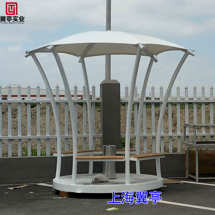 吸煙亭 膜結(jié)構(gòu)吸煙亭 上海翼亭供應(yīng)白色膜結(jié)構(gòu)吸煙亭