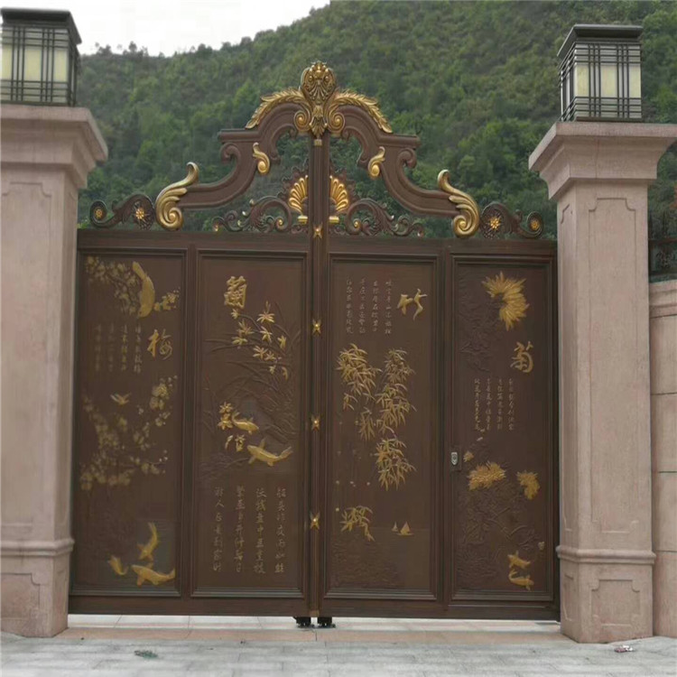 鋁藝別墅大門(mén)圖片/鋁藝別墅大門(mén)樣板圖 (4)