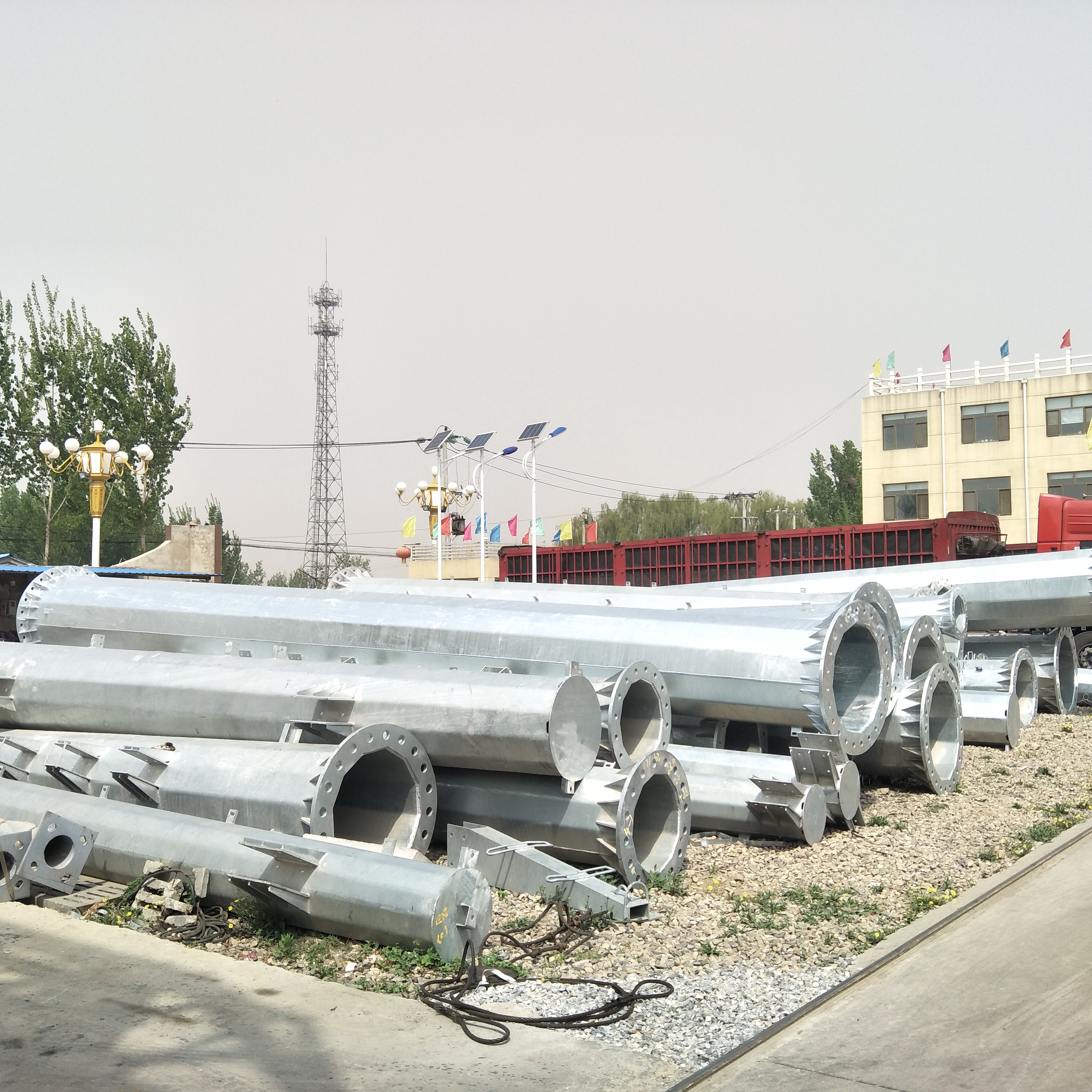 包頭市 10kv電力鋼管桿 66kv電力鋼管桿 66kv電力鋼管桿