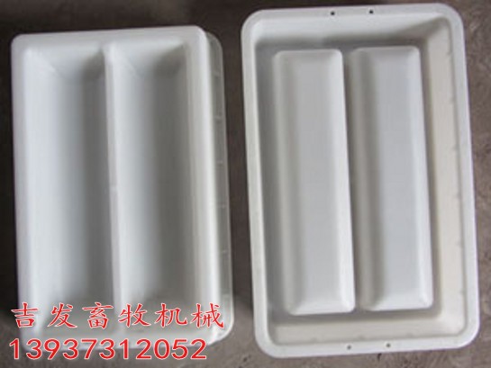 雙胞胎小豬方形料槽模具，小豬食槽模具，小豬補(bǔ)料槽模具價格