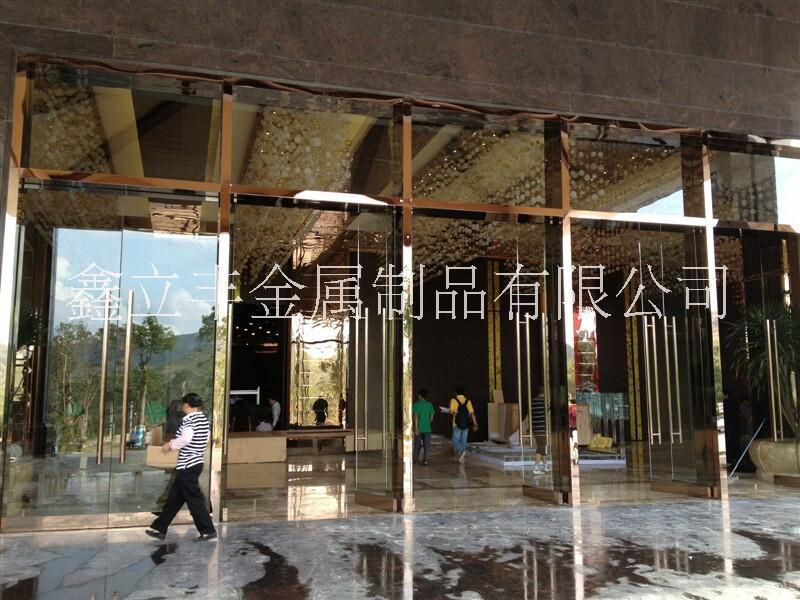 酒店工程玫瑰金不銹鋼門圖片/酒店工程玫瑰金不銹鋼門樣板圖 (1)