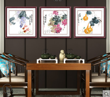 中國(guó)風(fēng)字畫(huà)植物花鳥(niǎo)  字畫(huà)中式花鳥(niǎo)斗方裝飾畫(huà)