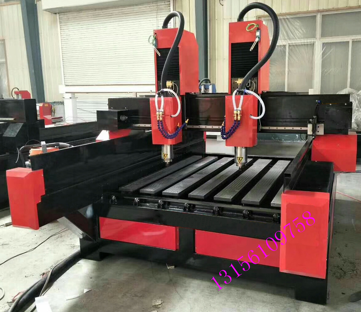 促銷雙頭加影雕一體石材雕刻機(jī)生產(chǎn)圖片