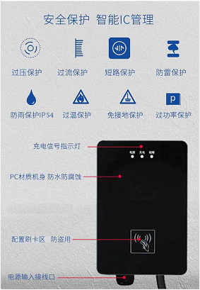 厂家直销 济宁电动1汽车充电桩 交流建站运营 小区物业 7kw壁挂式充交流电桩图片